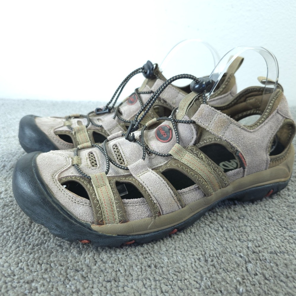 Nevados Harbor Aqua Sandals Mens Size 10 Brown Leather Outdoor Hiking Shoes